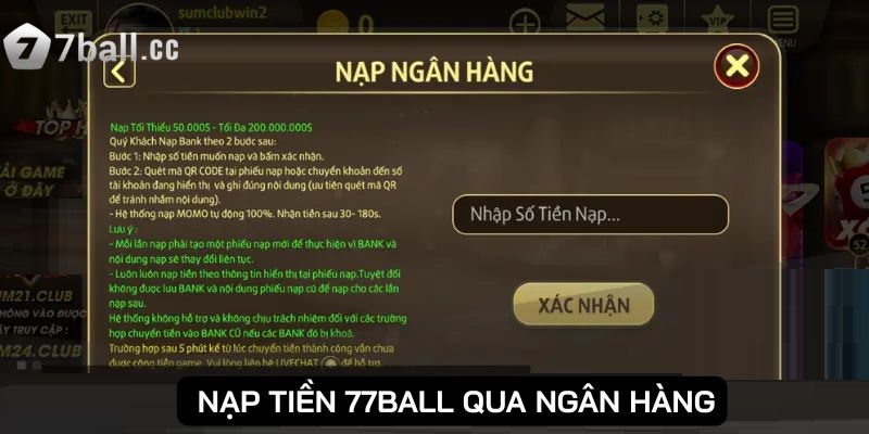 Rút tiền 77ball cần đáp ứng đủ số dư tối thiểu